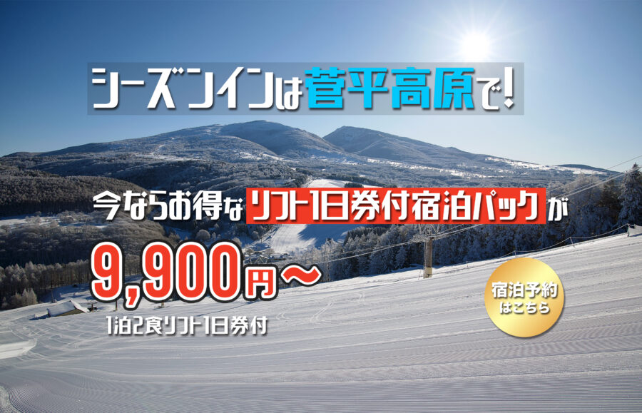 お得なリフト1日券付き宿泊パック